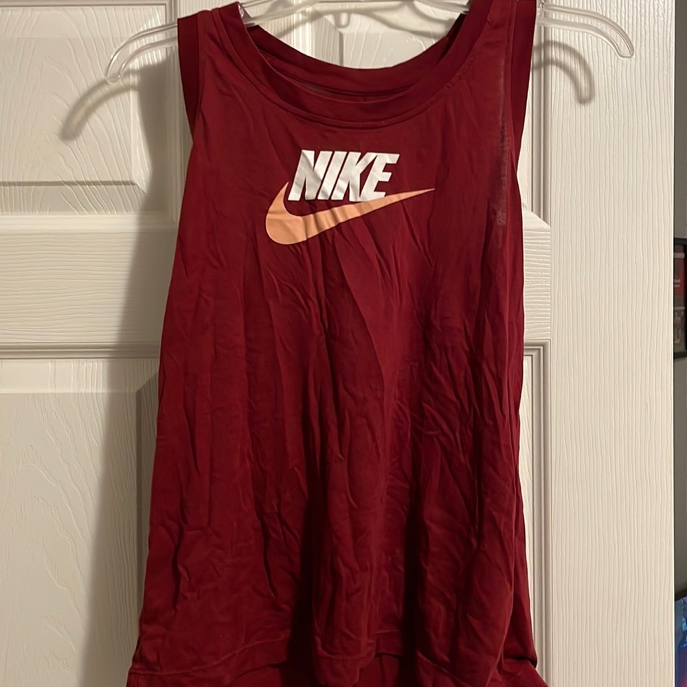 Dark red Nike tank top